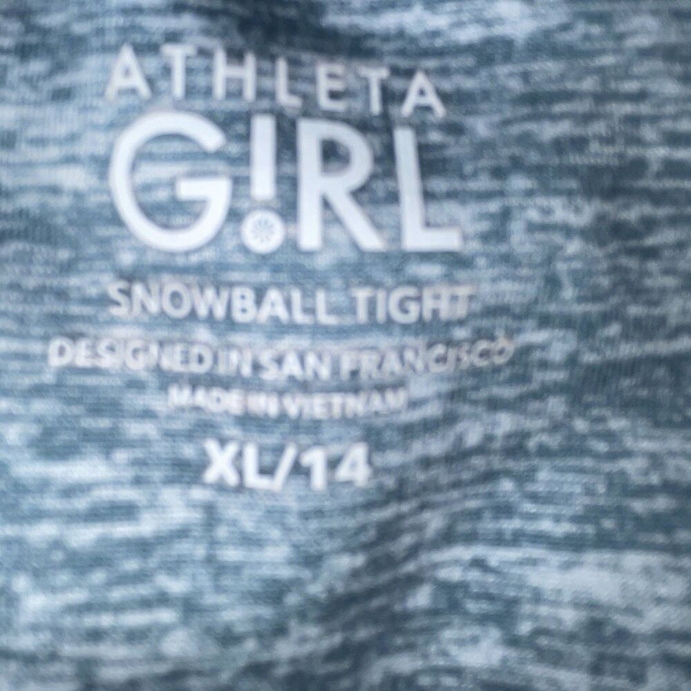 Athleta Girl Green Heather Snowball Tight Active Leggings Size‎ XL / 14 - Picture 6 of 6